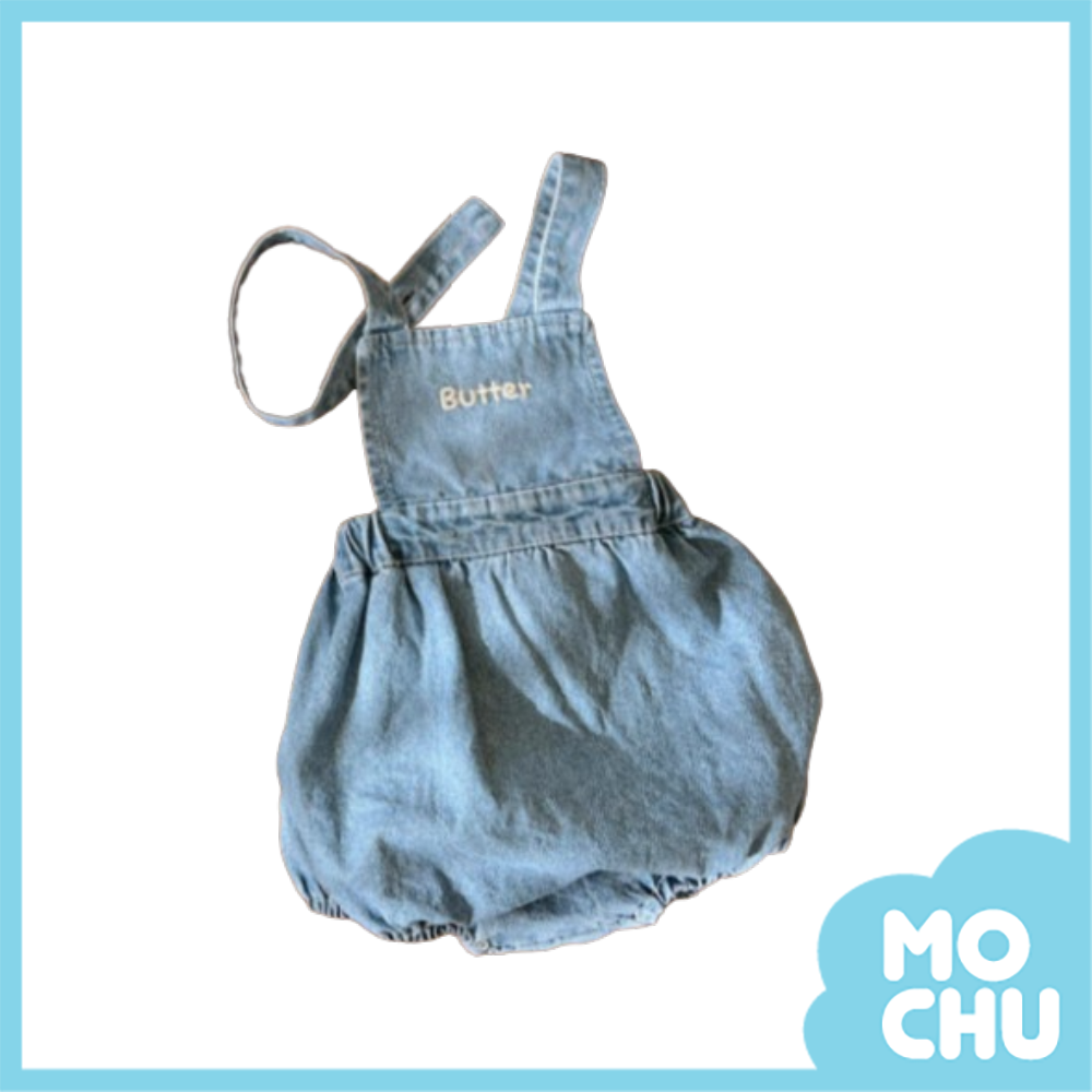 澎澎牛仔吊帶包屁褲(二色）