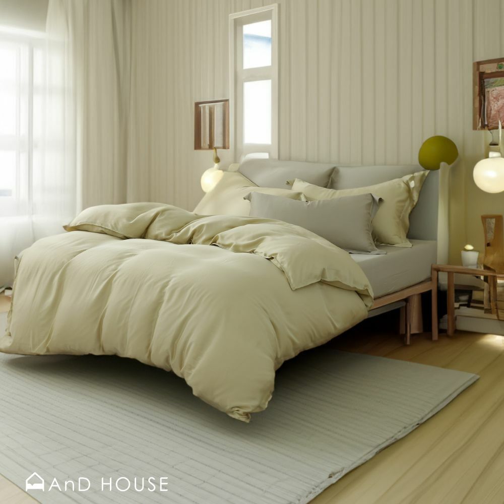 60支天絲｜100%萊賽爾｜雙色配｜杏茶樹ｘ蘊蜜金