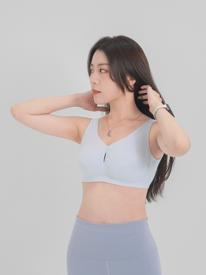 佳瑪大罩杯內衣，無鋼圈內衣系列，天空藍