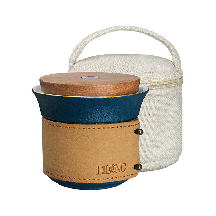 風靡革履布包雙享組(180ml)|一壺2杯|皇家藍|抹茶綠|優雅白