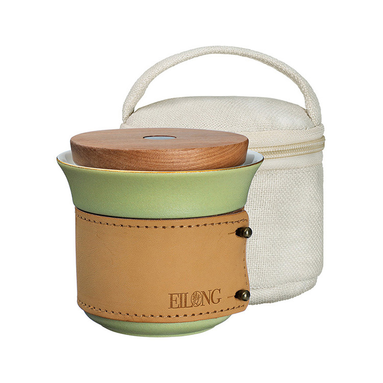 風靡革履布包雙享組(180ml)|一壺2杯|皇家藍|抹茶綠|優雅白