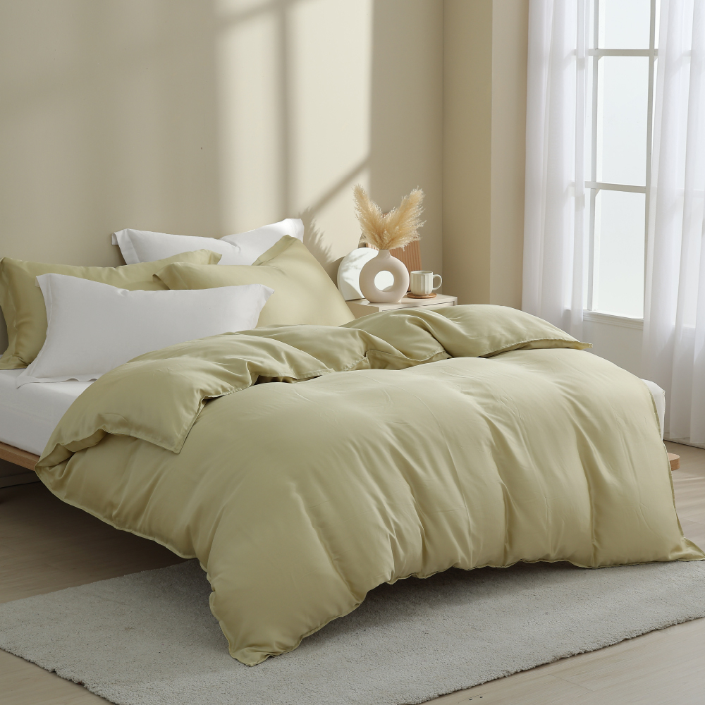 60支天絲｜100%萊賽爾｜雙色配｜珍珠白ｘ蘊蜜金