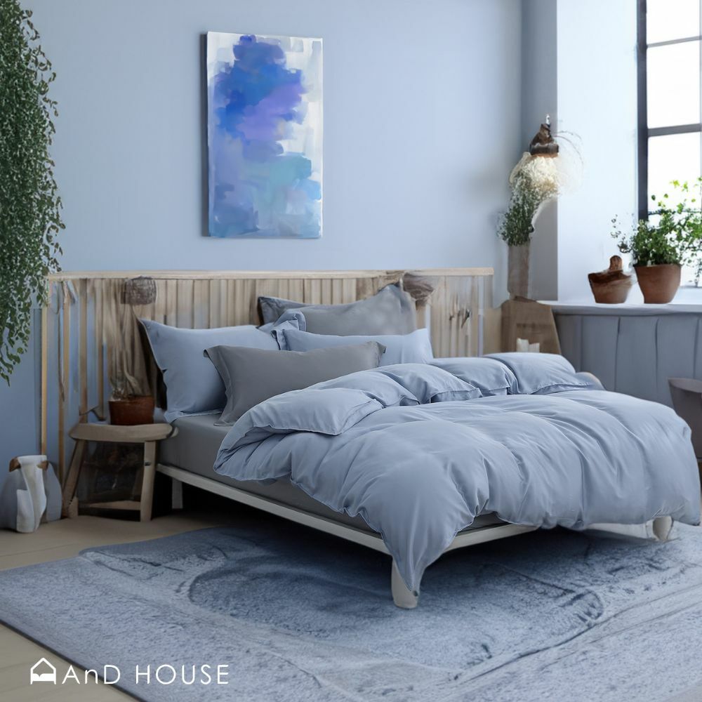 60支天絲｜100%萊賽爾｜雙色配｜星辰銀ｘ溫柔藍 星河夜語