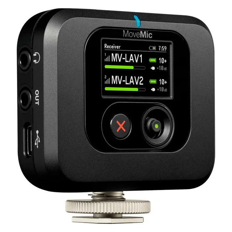 Shure MoveMic Two Receiver Kit 附接收器無線領夾式麥克風系統