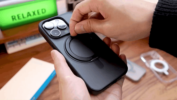 磨砂膚感360°旋轉支點防摔殼【可吸附金屬 360齒輪轉盤】 2024全新商品 指環支架 適用於 iPhone17,1615系列14系列13系列12系列