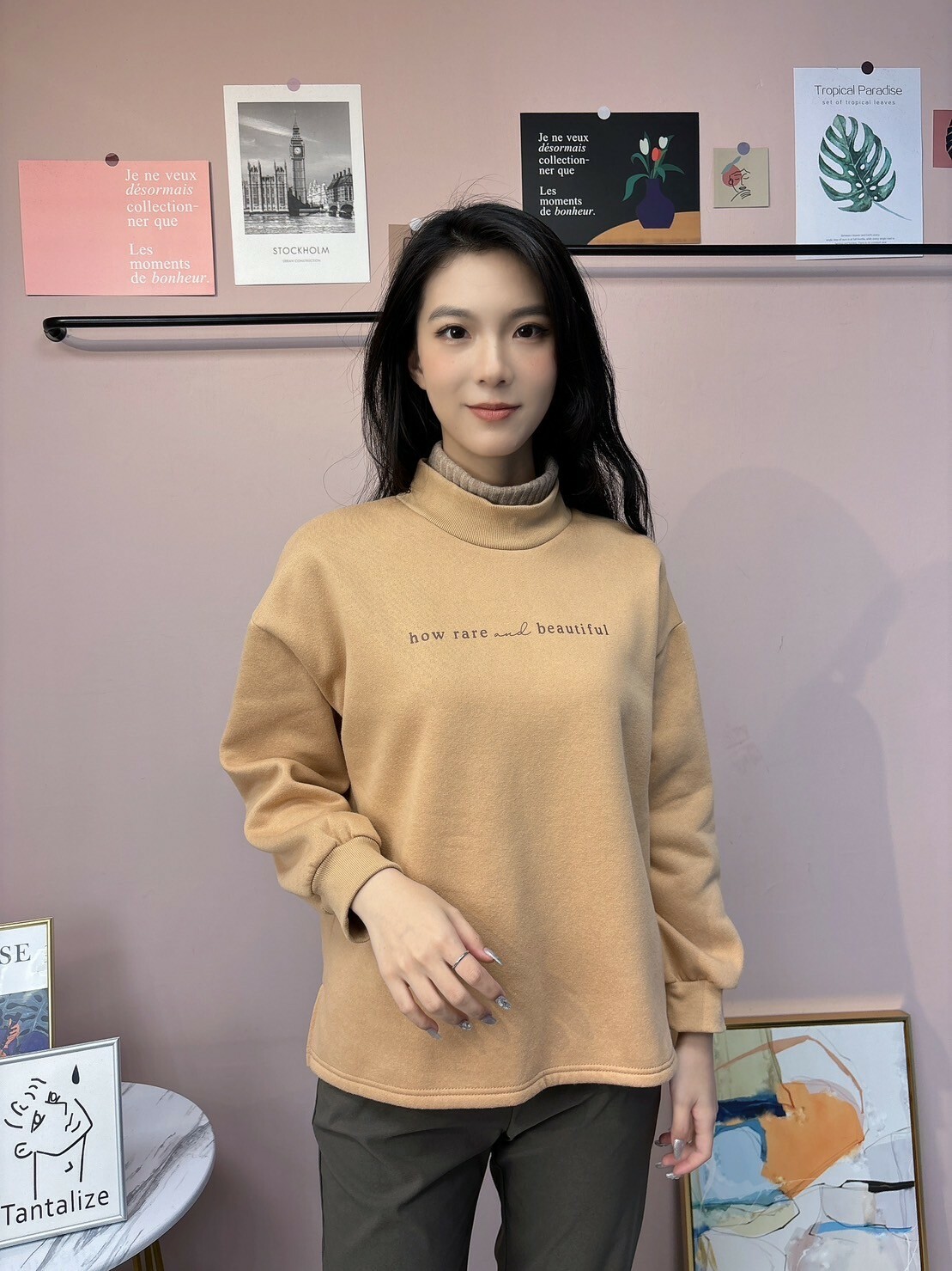 自訂款立領拼接衣(奶)