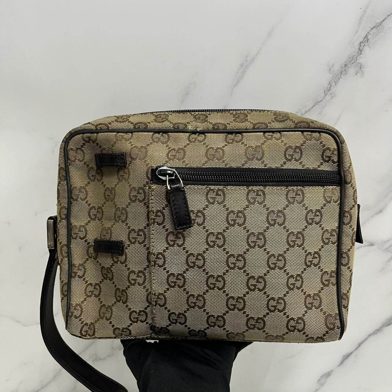 Gucci canvas clutch