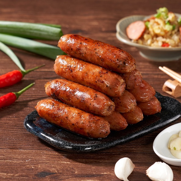 【台灣香腸】台灣心古早味肉丁香腸200g/包-黑胡椒