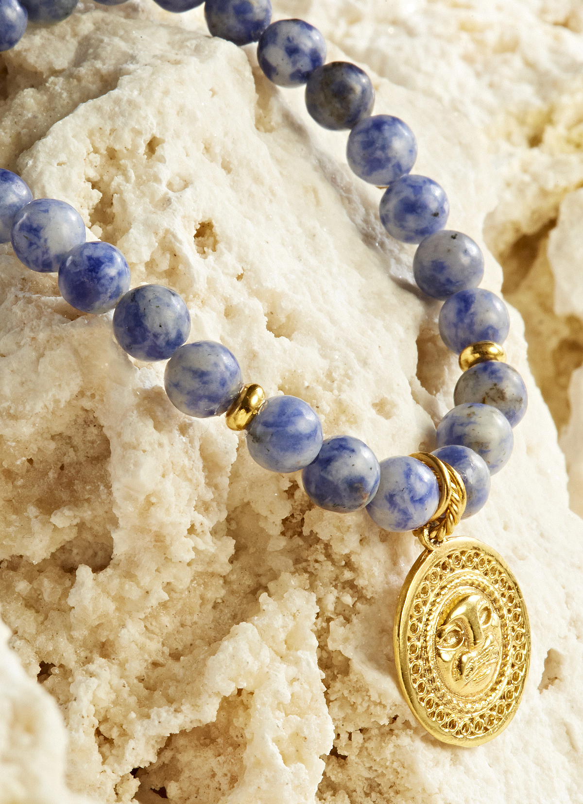 ST.MALO 秘魯Paola Arguello青金石莫切鍍24K金貓獸手鍊-2490PA-青金石(Lapis Lazuli)