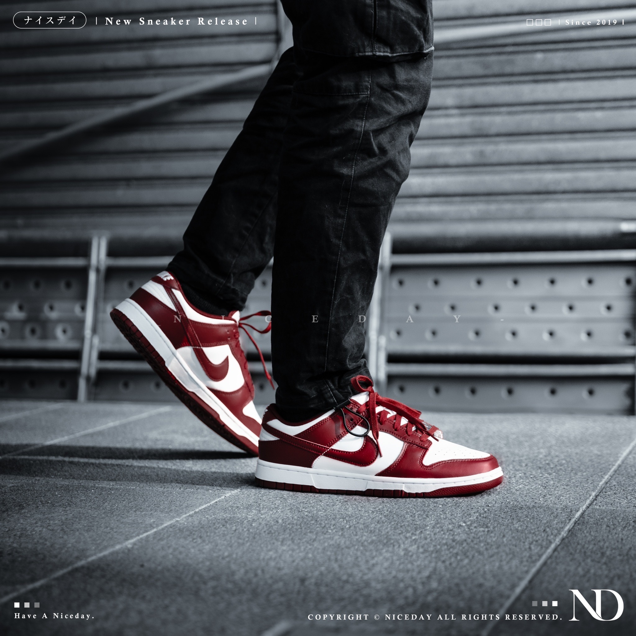 NICEDAY 現貨 Nike Dunk Team Red 酒紅 白 男款 DD1391-601