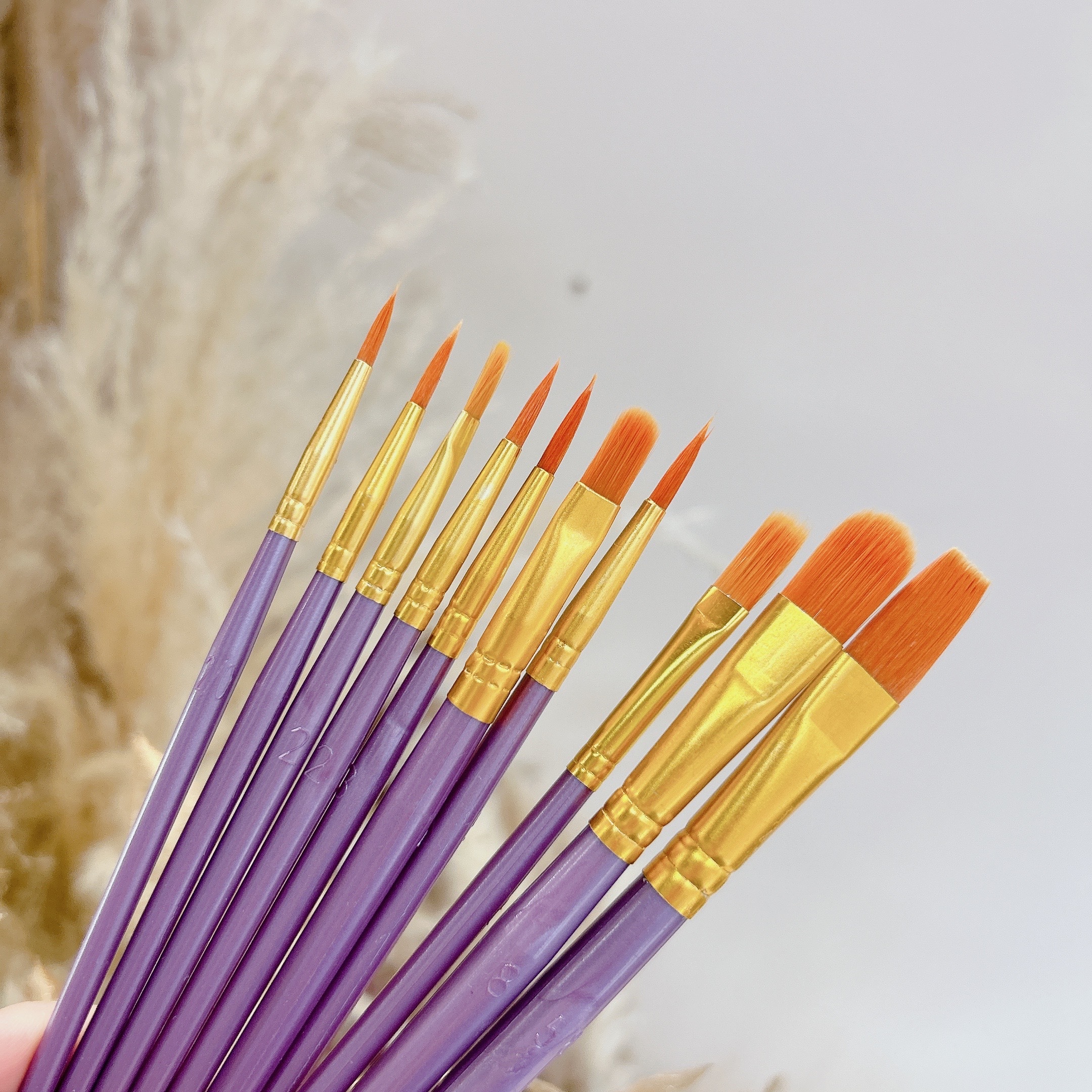 【2024新品】水彩筆繪畫筆10入套組 油畫筆 繪畫 筆刷 刷具