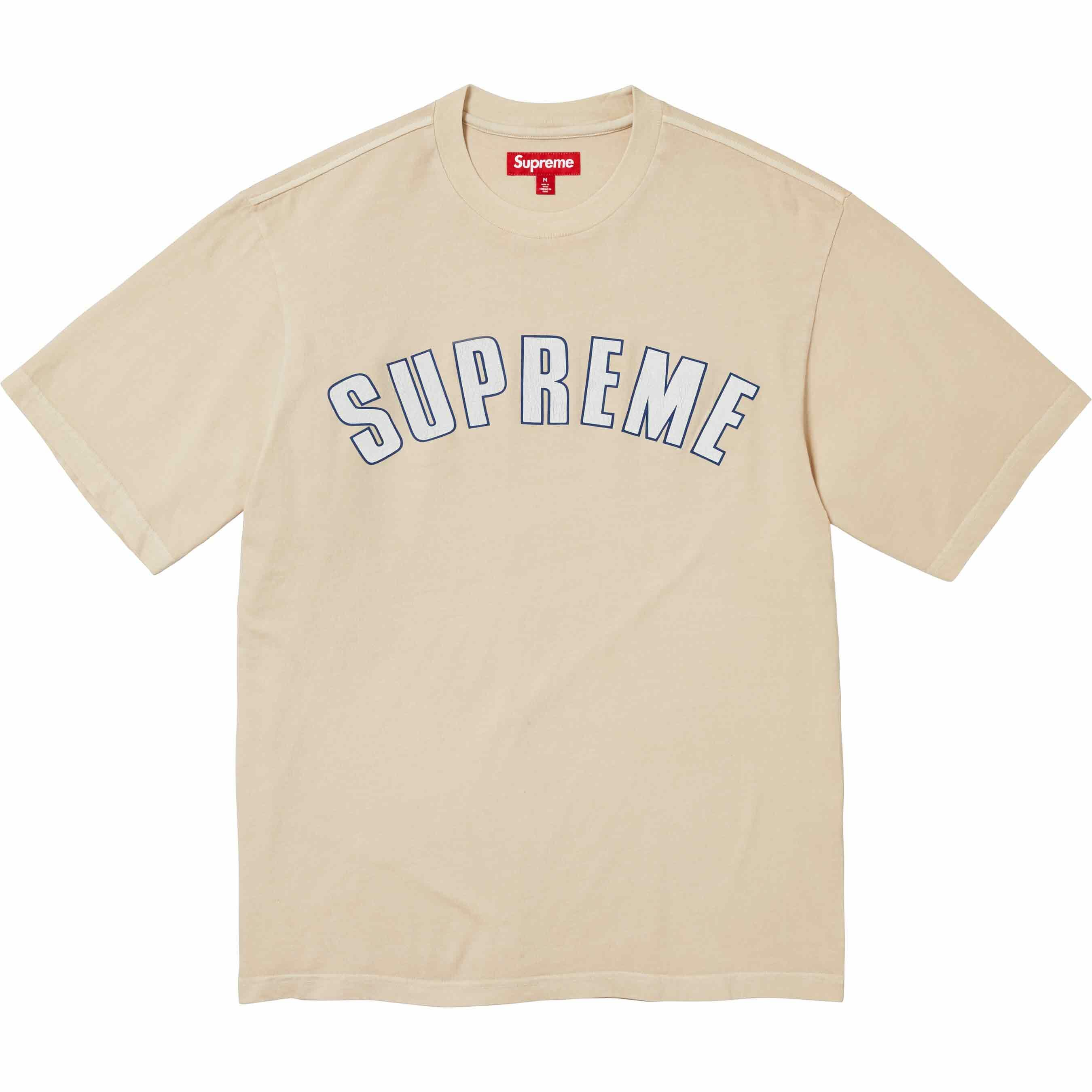 Supreme Cracked Logo Washer SS Top - NATURAL