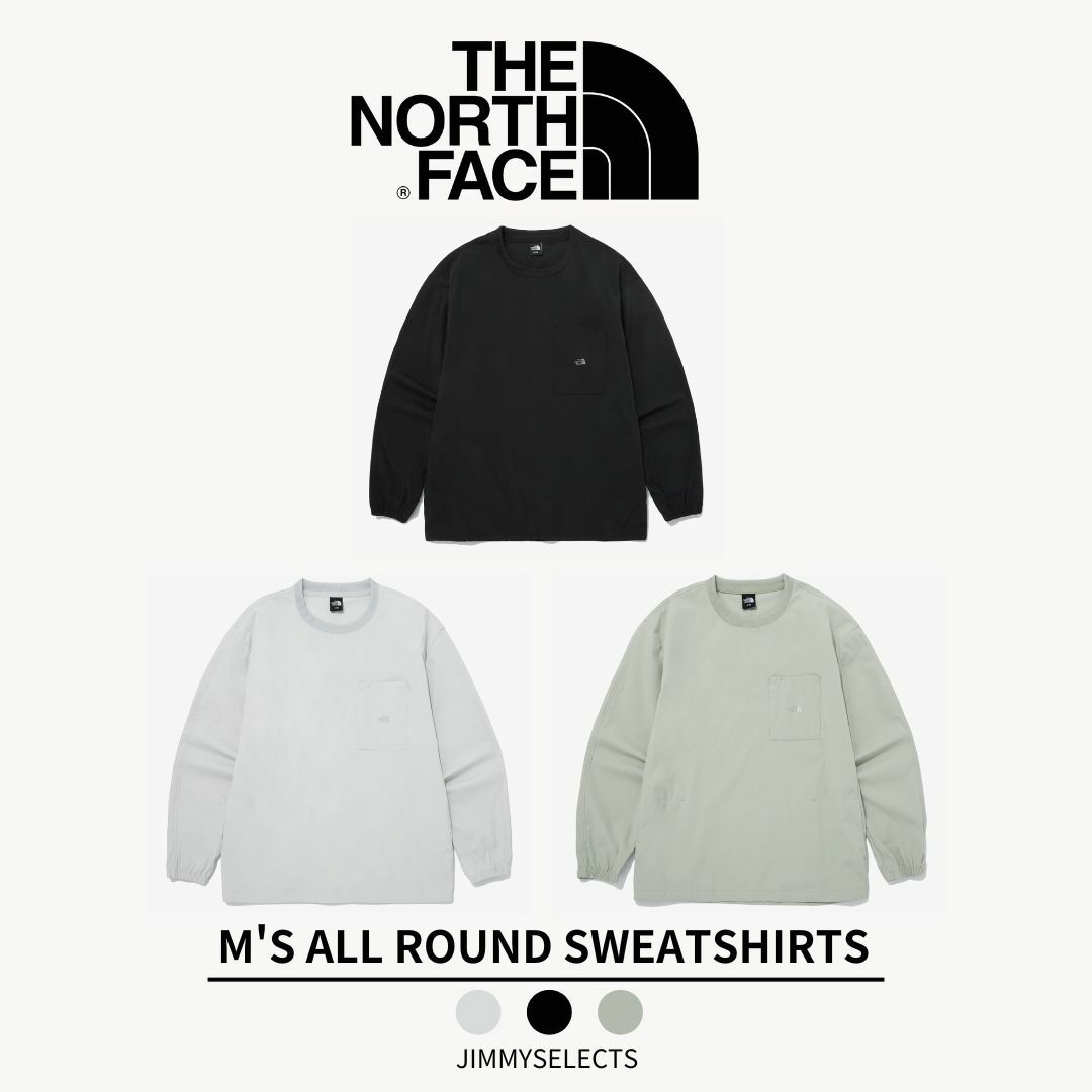 THE NORTH FACE 北臉 男 ALL ROUND 尼龍 寬鬆 大學T 長袖 NM5MQ11