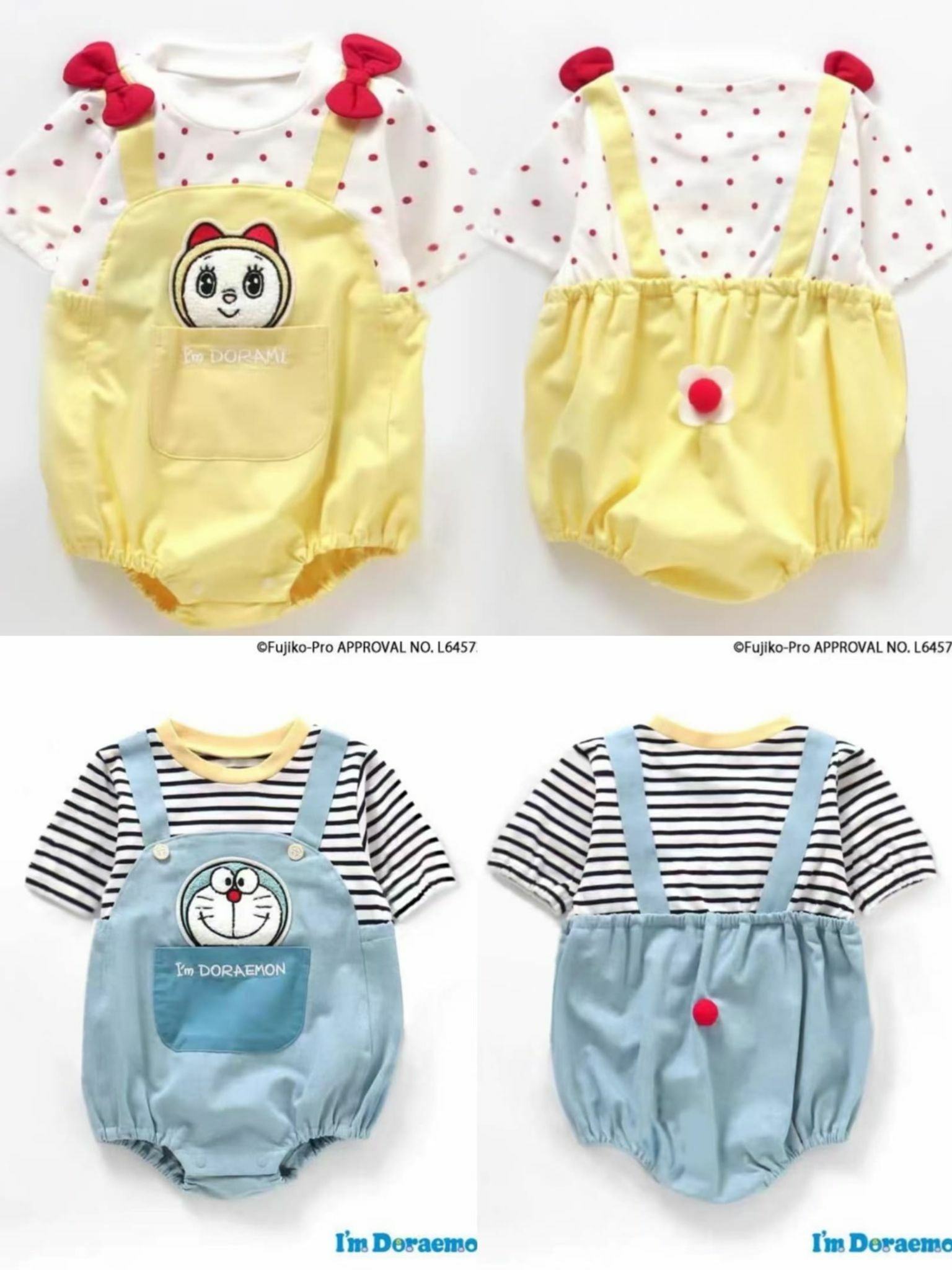 日單 多拉A夢假兩件包屁