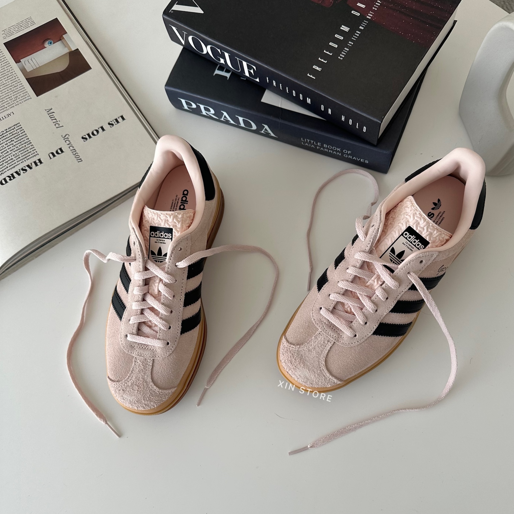 Adidas Originals Gazelle Bold 厚底 焦糖底 增高 麂皮 霧粉