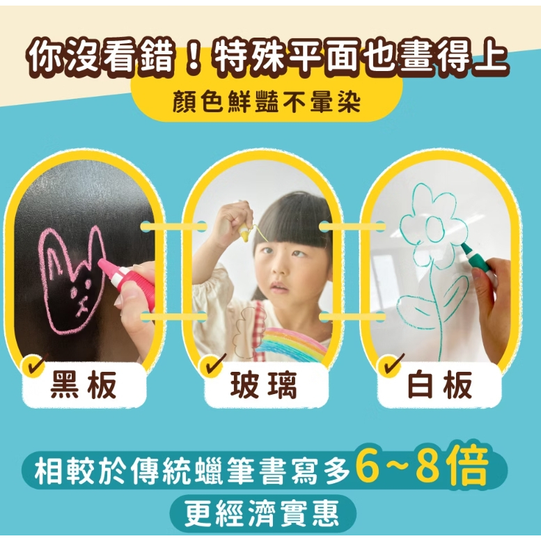 【樂森藥局】mamayo 媽媽友 玻璃蠟筆7色組 蠟筆 玻璃 黑板 磁吸式 兩款