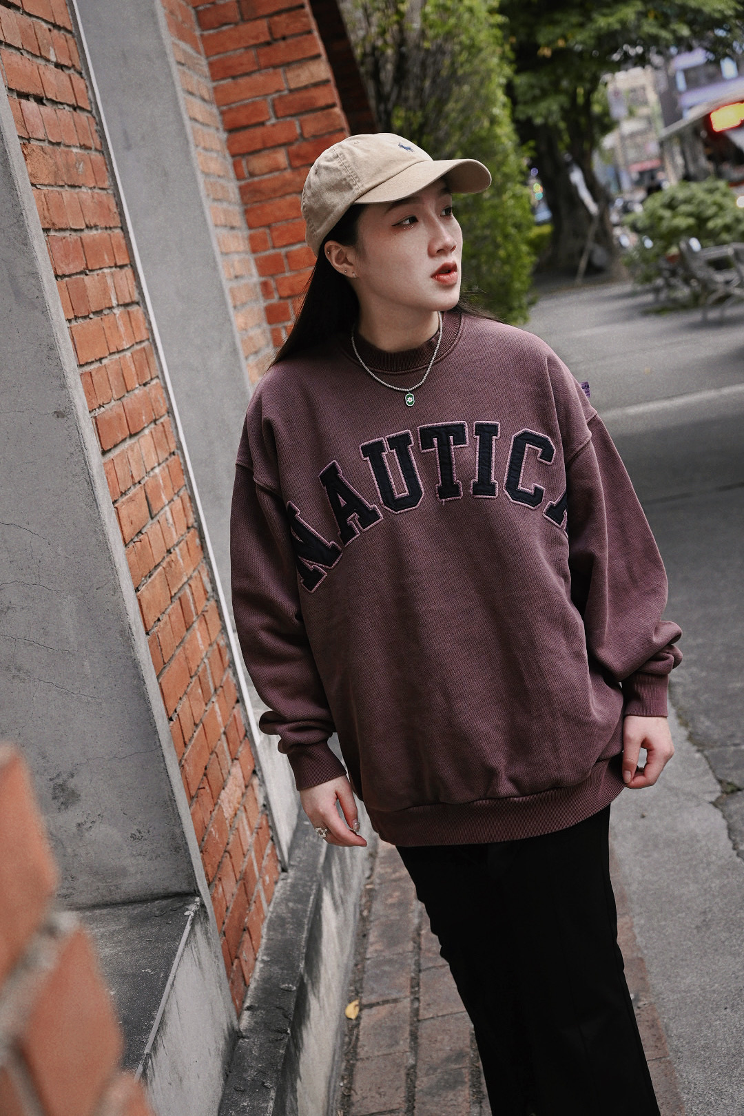 <快速出貨>NAUTICA 大學TEE 水洗紅