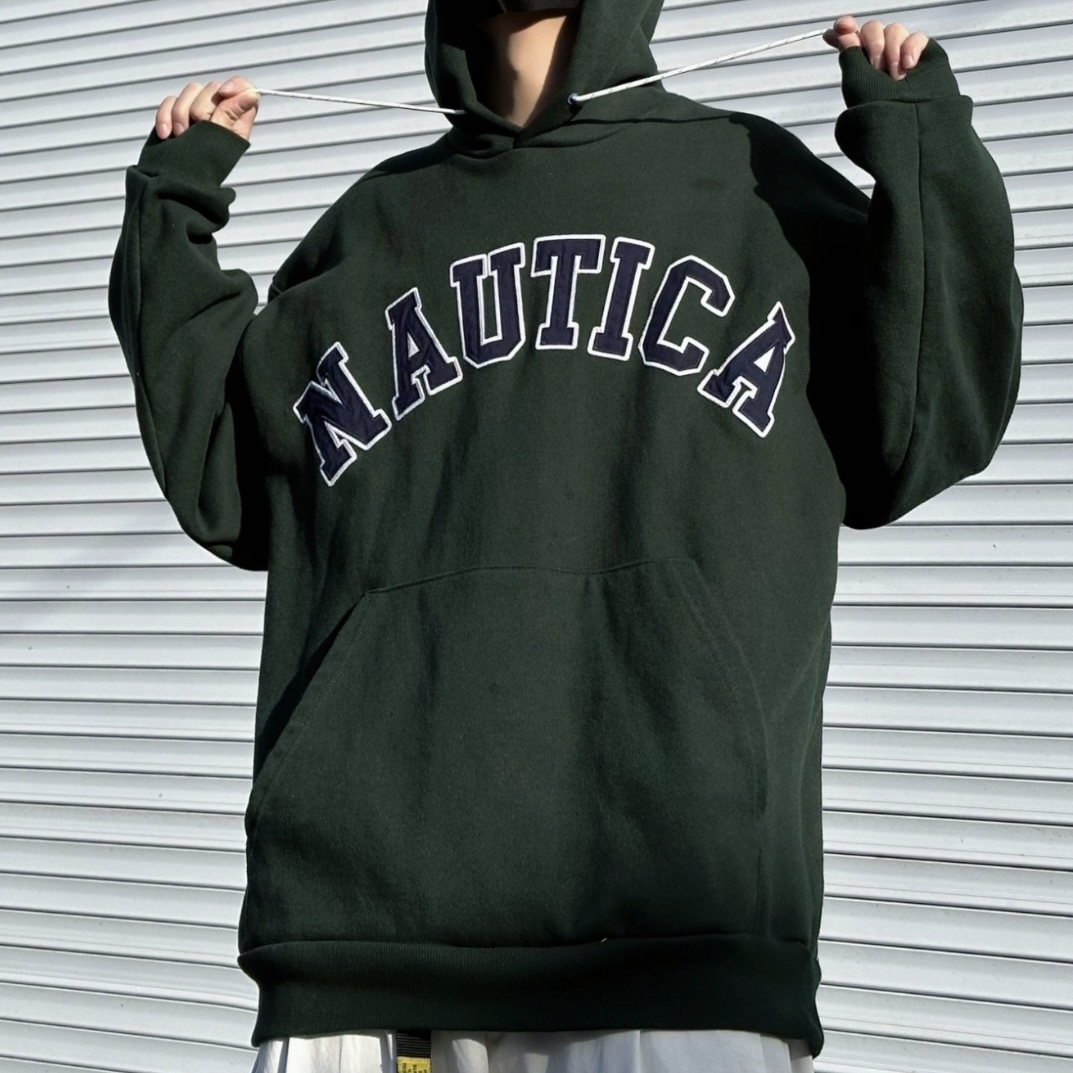 <快速出貨>NAUTICA 帽TEE 基本綠