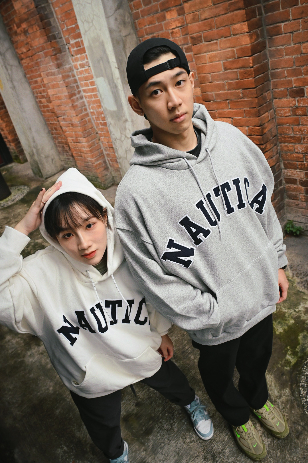 <快速出貨>NAUTICA 帽TEE 基本灰