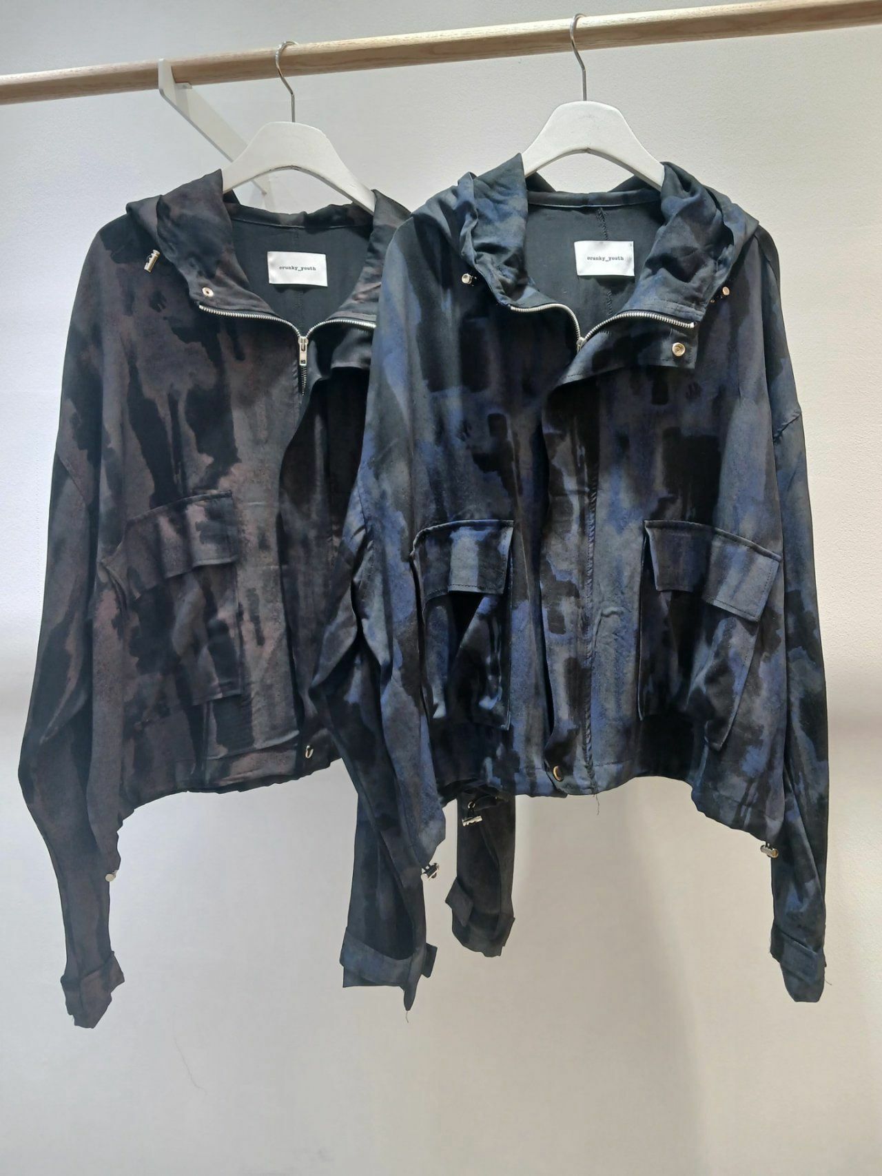 混色連帽拉鍊外套 Crunky_youth-030JK