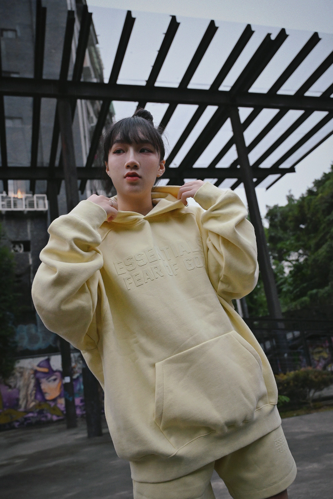 ESSENTIALS 毛氈標帽TEE CANARY檸檬黃⚠