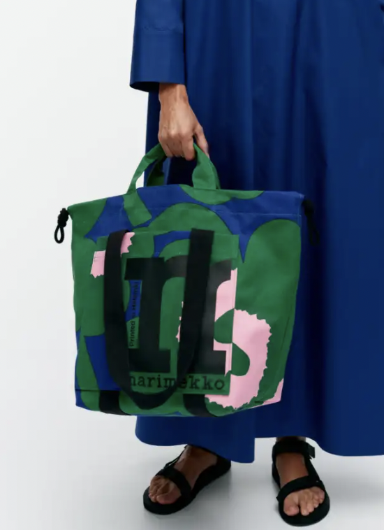 代購現貨 | Marimekko supersize 2 way tote |Green x Blue x Pink| MONO CITY TOTE UNIKKO BAG