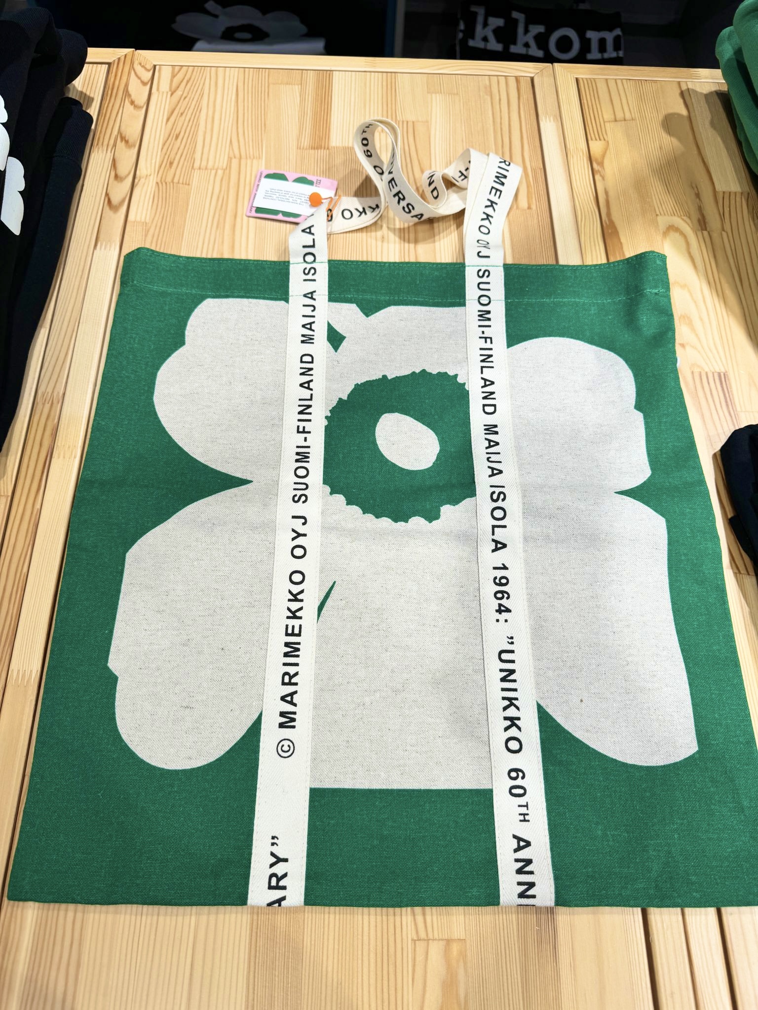 代購現貨 | Marimekko 60th Carrier Midi Unikko bag | green unikko