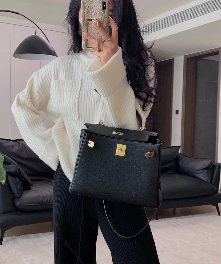 寬肩帶TOGO牛皮凱利包(多色)(25/28cm)