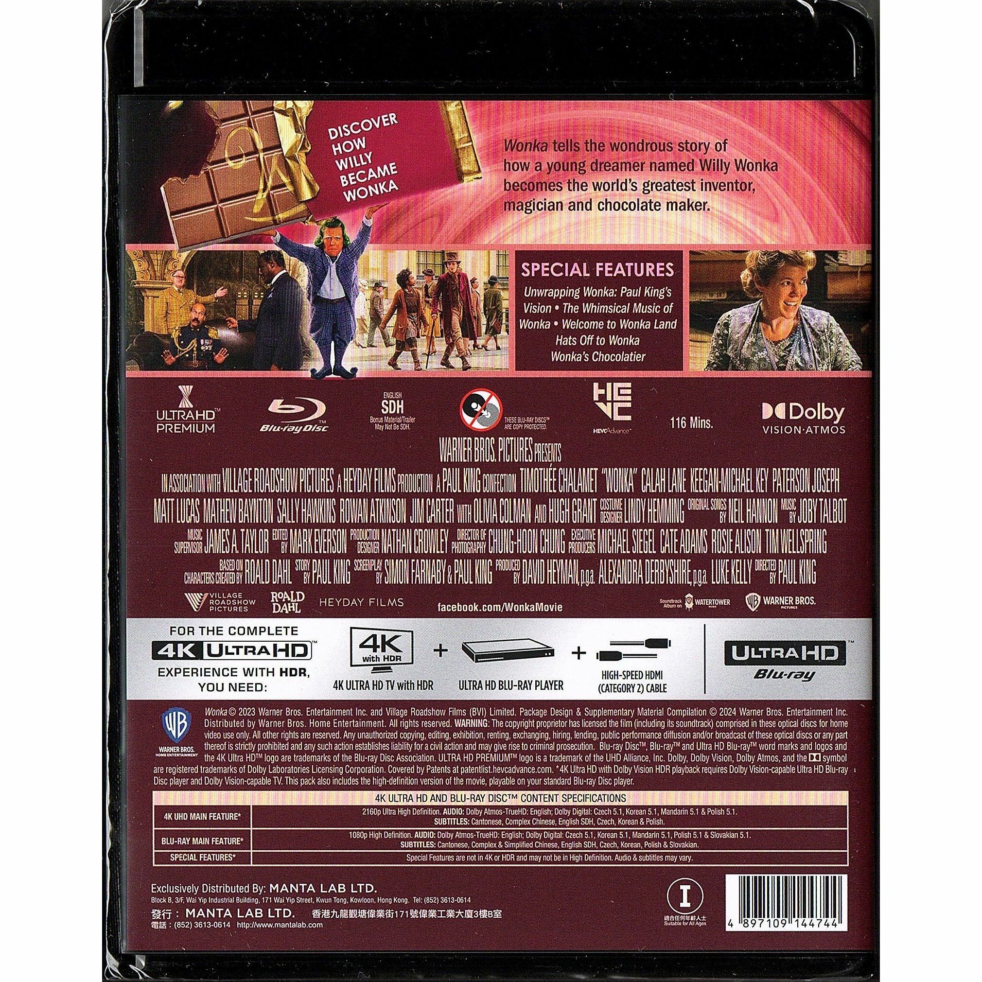Wonka (2023) (4K Ultra HD + Blu-ray)