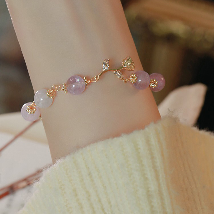 【玫瑰頌歌】紫水晶手鍊/水晶手串