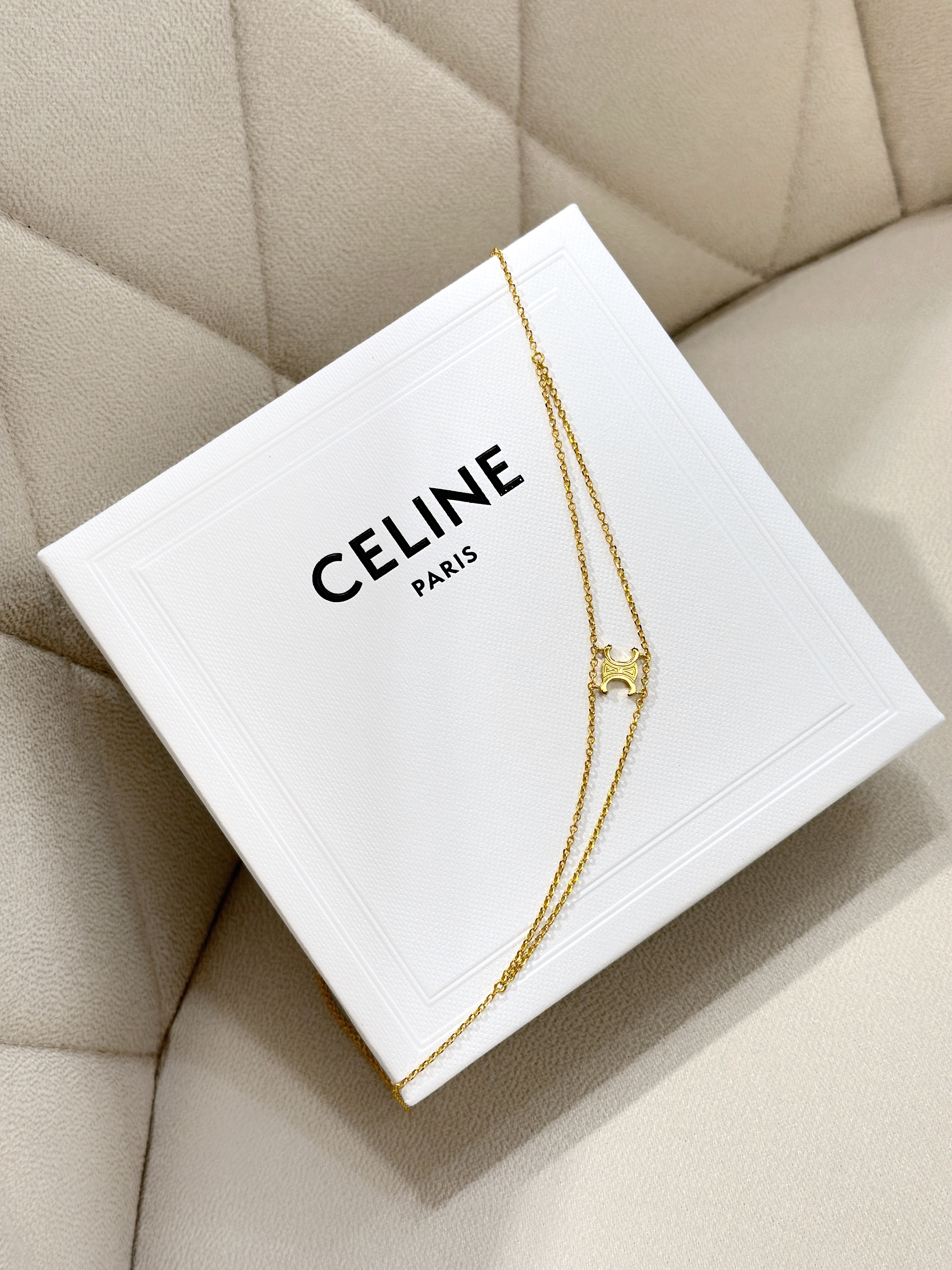 CELINE Triomphe Suspended Necklace