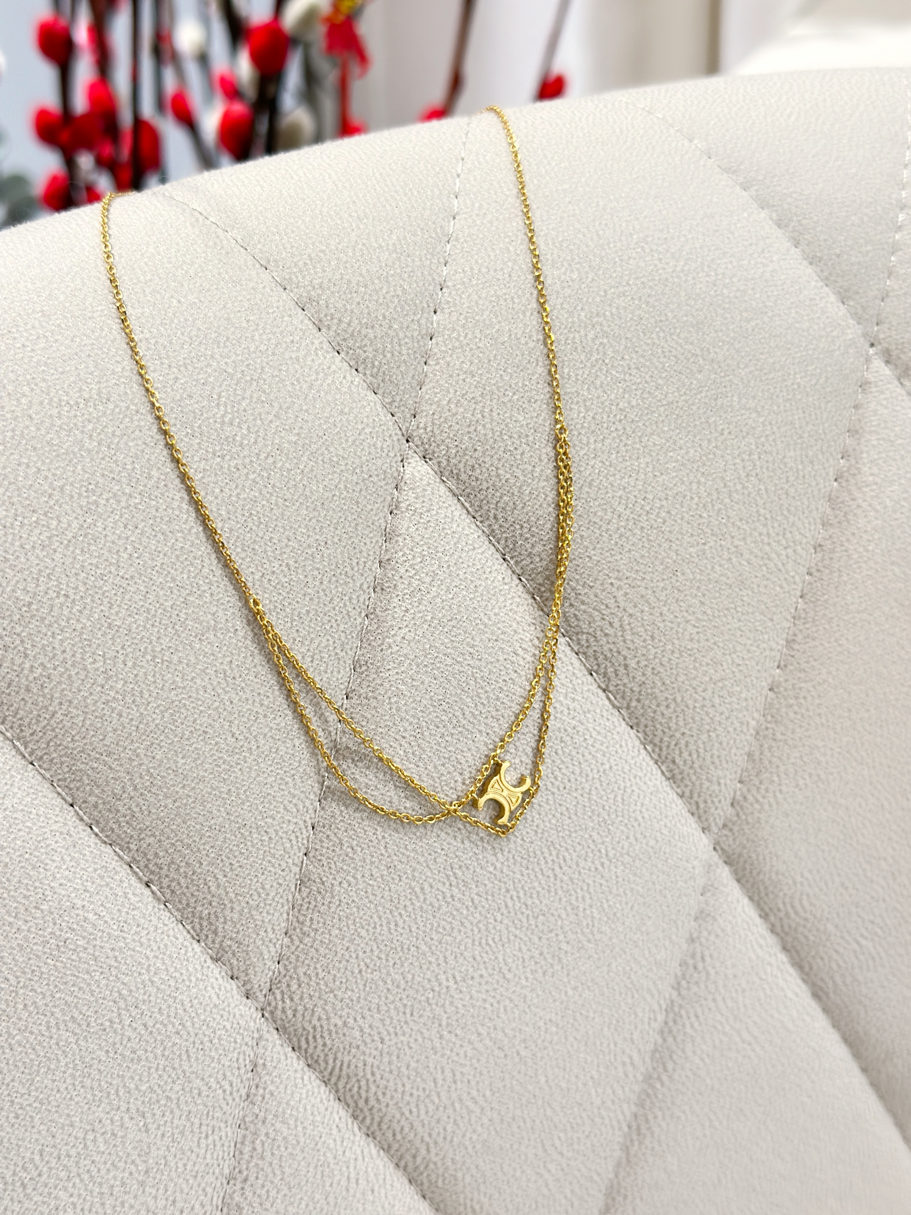 CELINE Triomphe Suspended Necklace