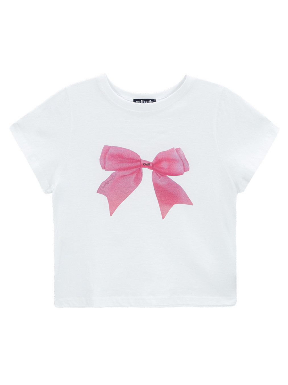 [as if calie]  BIG RIBBON T-SHIRT