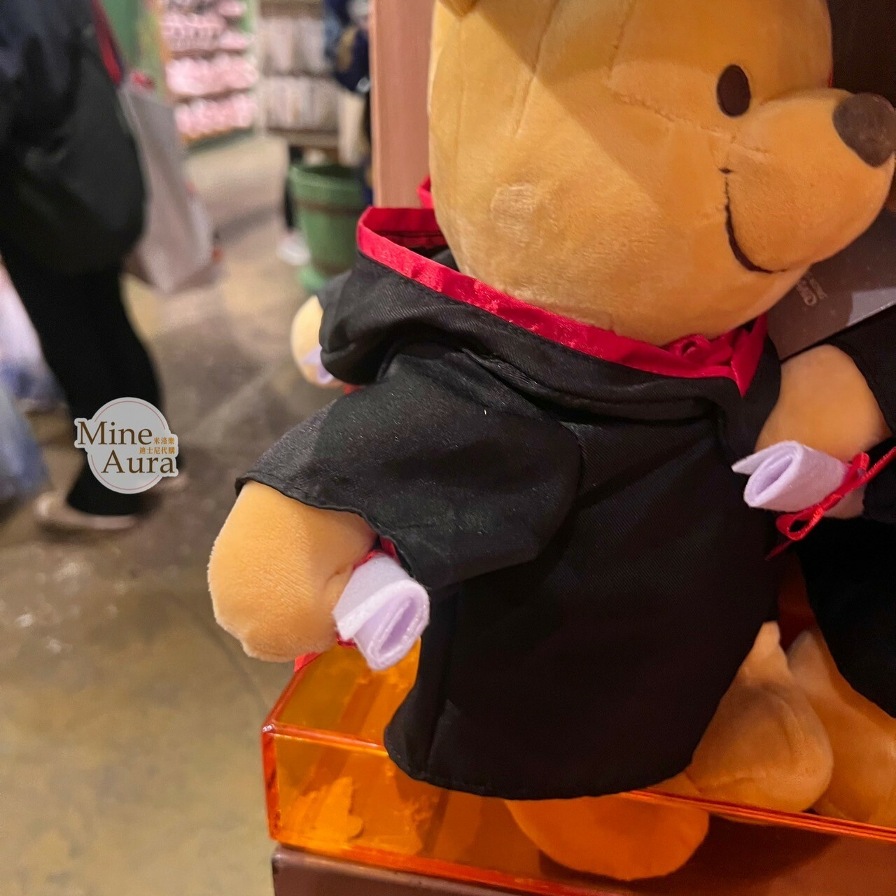 小熊維尼 Winnie the Pooh 學士服造型 娃娃 玩偶 -香港迪士尼樂園