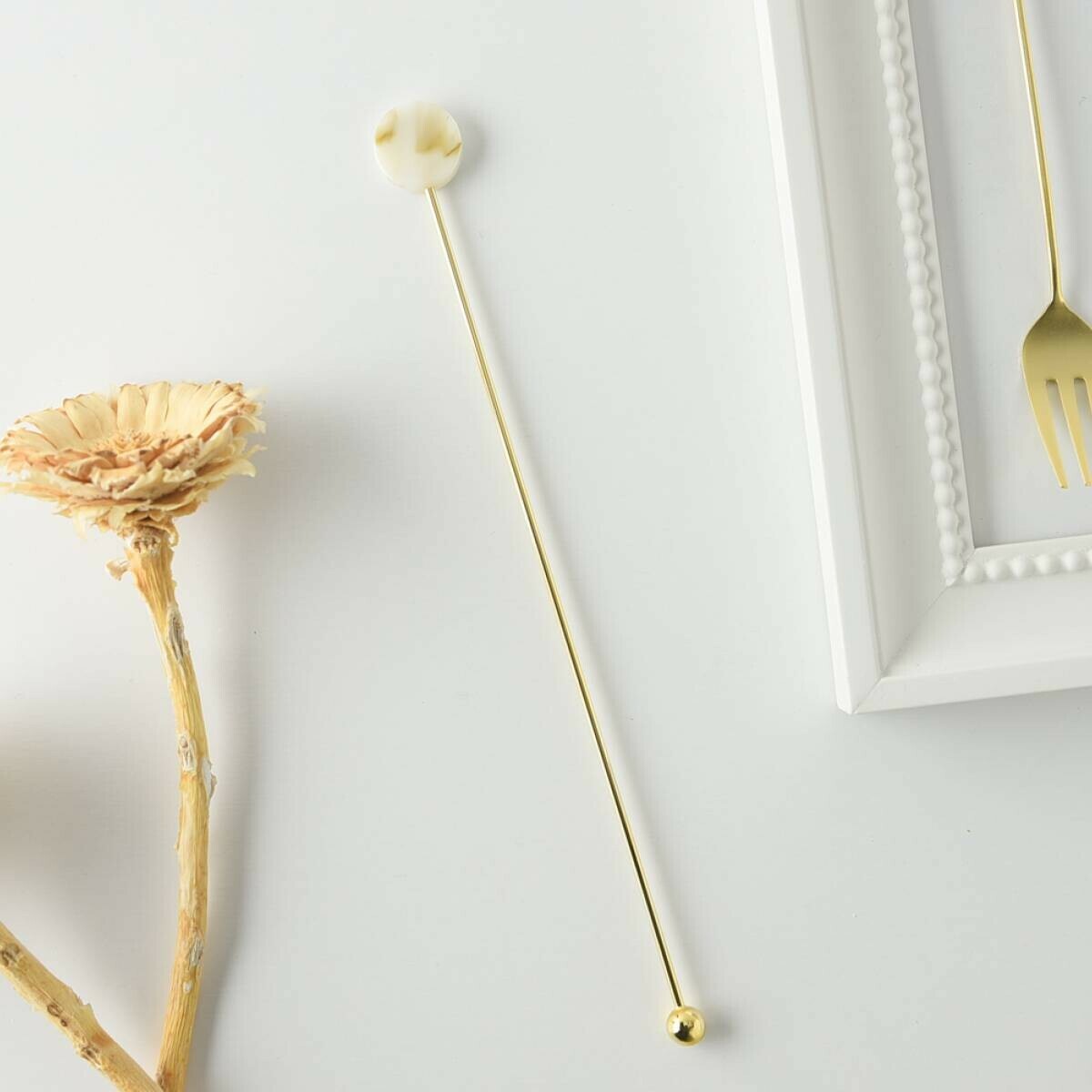 白色大理石 攪拌棒｜日本 燕三條