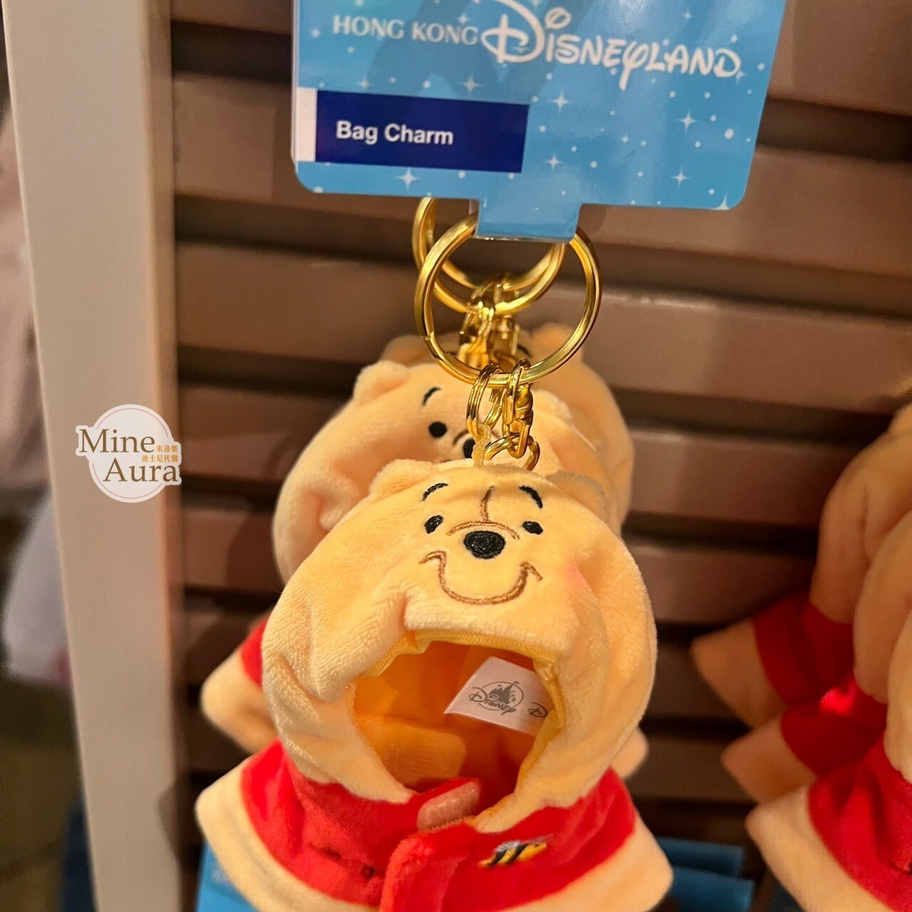 小熊維尼 Winnie the Pooh 頭套披肩斗篷 造型 鑰匙圈 吊飾 -香港迪士尼樂園