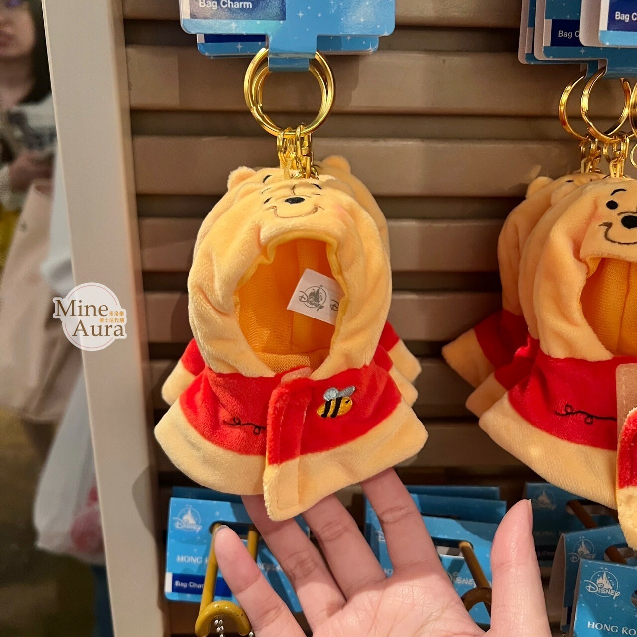 小熊維尼 Winnie the Pooh 頭套披肩斗篷 造型 鑰匙圈 吊飾 -香港迪士尼樂園