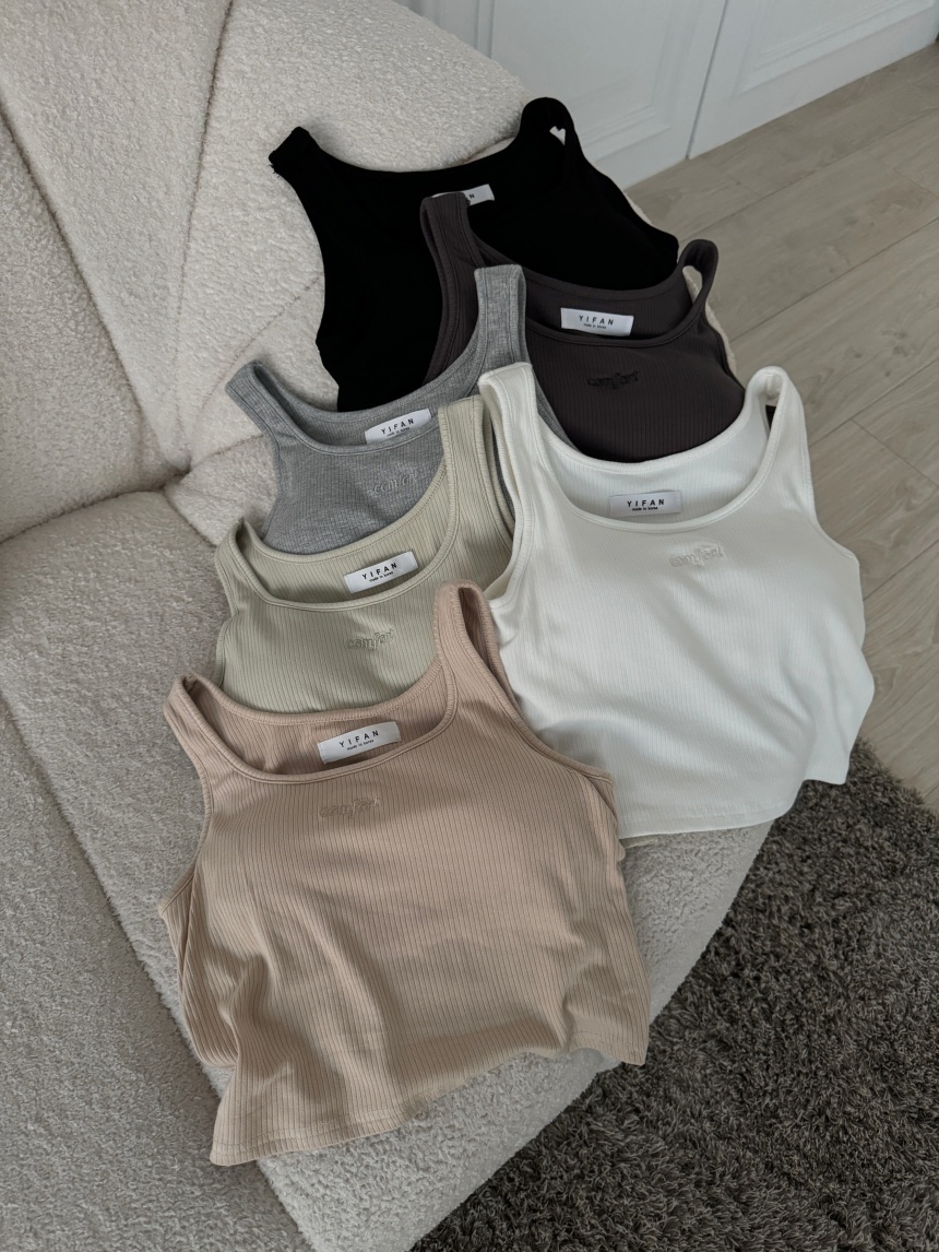 正韓-刺繡字母歐美背心*6色