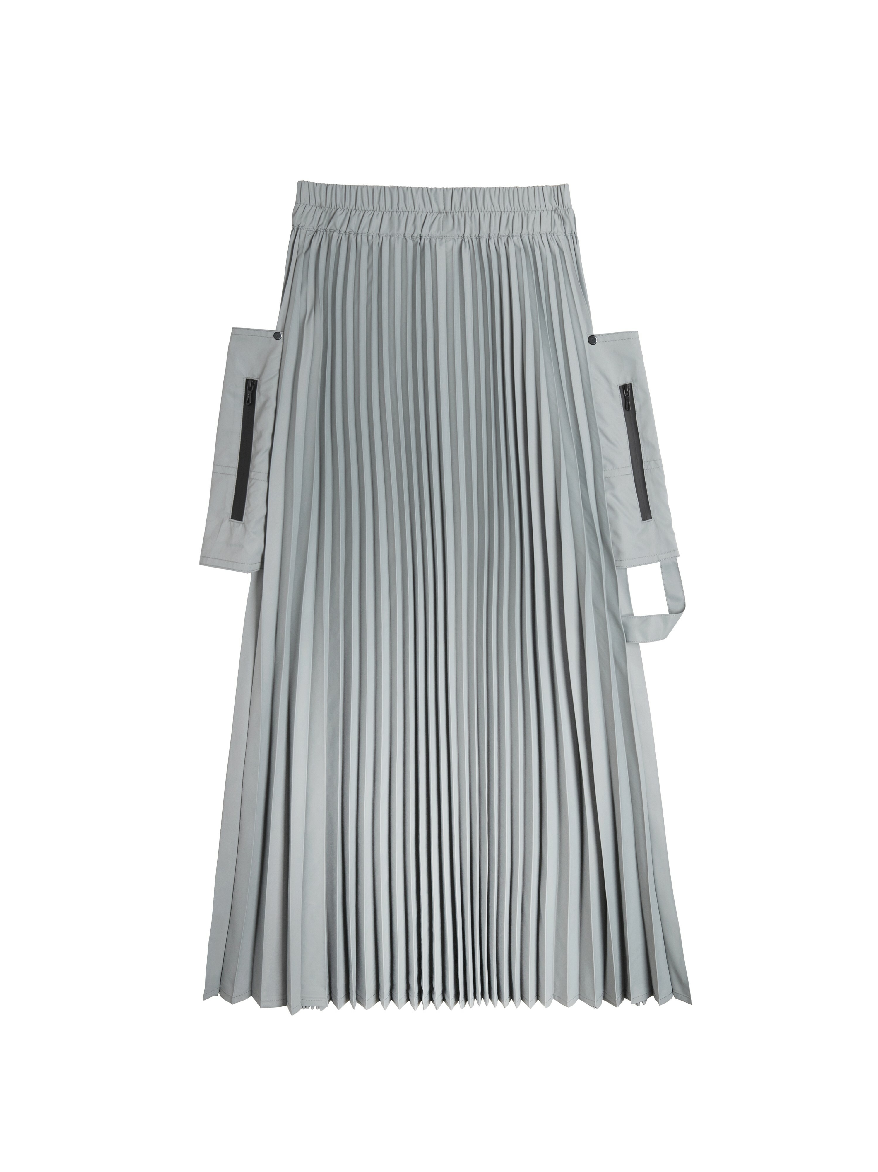 Pleated skirt with pocket details - K086D