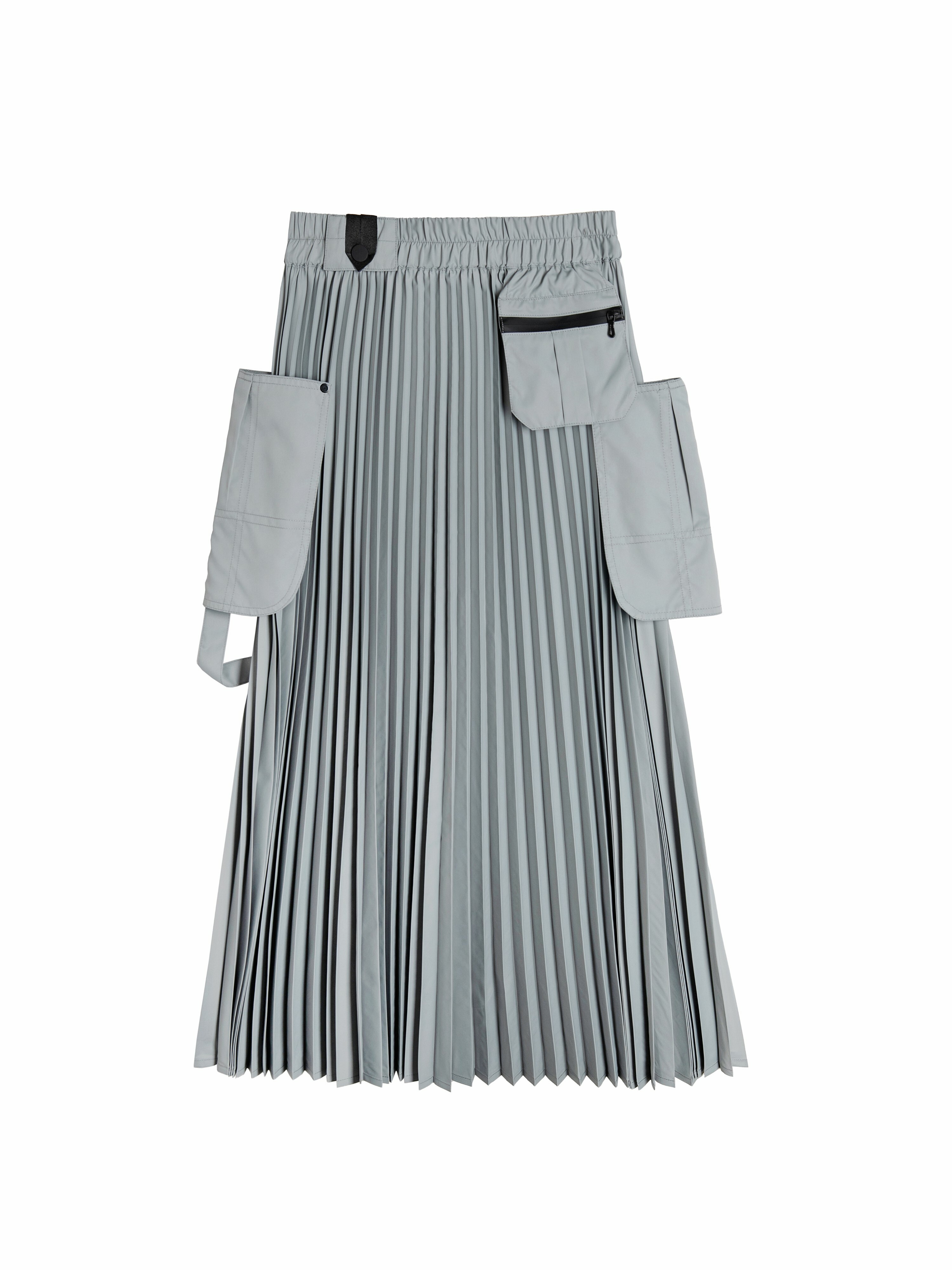 Pleated skirt with pocket details - K086D
