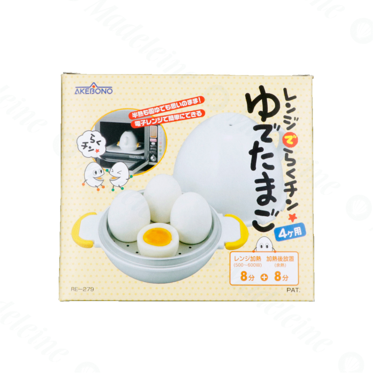 [ Akebono 烘焙用品 ] 日本微波煮蛋器＆微波溏心蛋煮蛋器－附蓋－2/3/4顆入