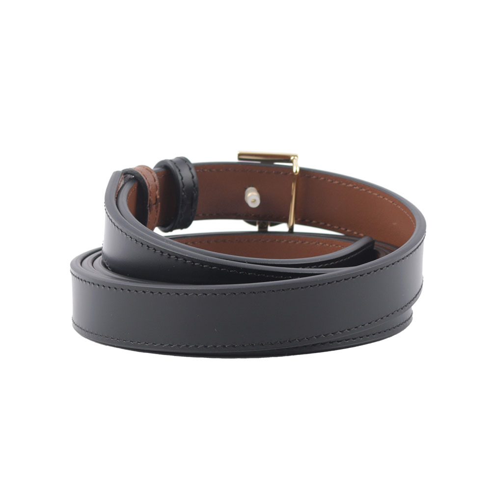 【BURBERRY】TB Logo 小牛皮寬2cm皮帶(黑色) M/L 8071831