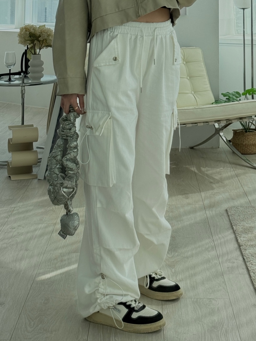 抽繩水洗工裝褲*3色