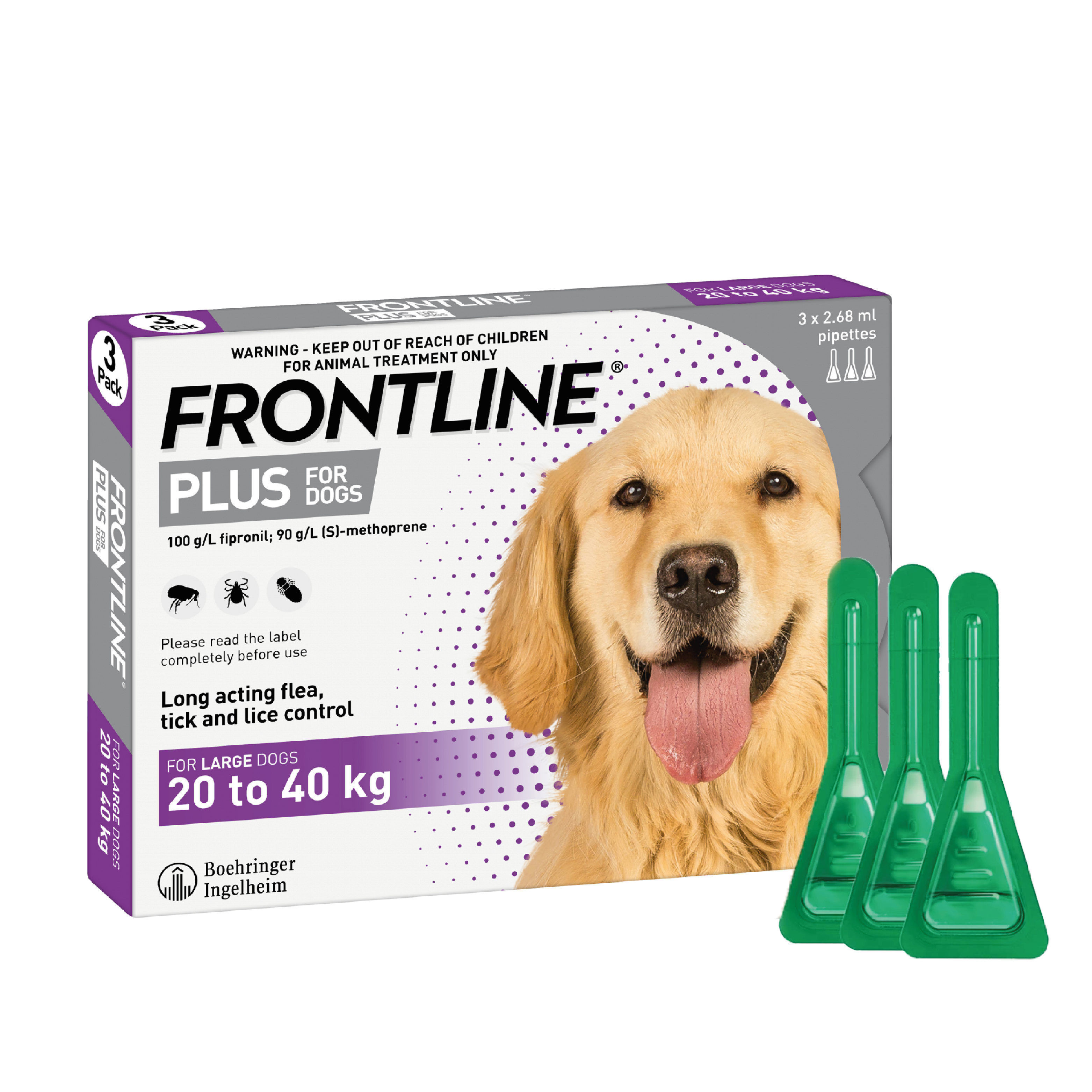 Frontline Plus|殺蚤滴頸劑20-40kg(Dog) (FP-20-40)