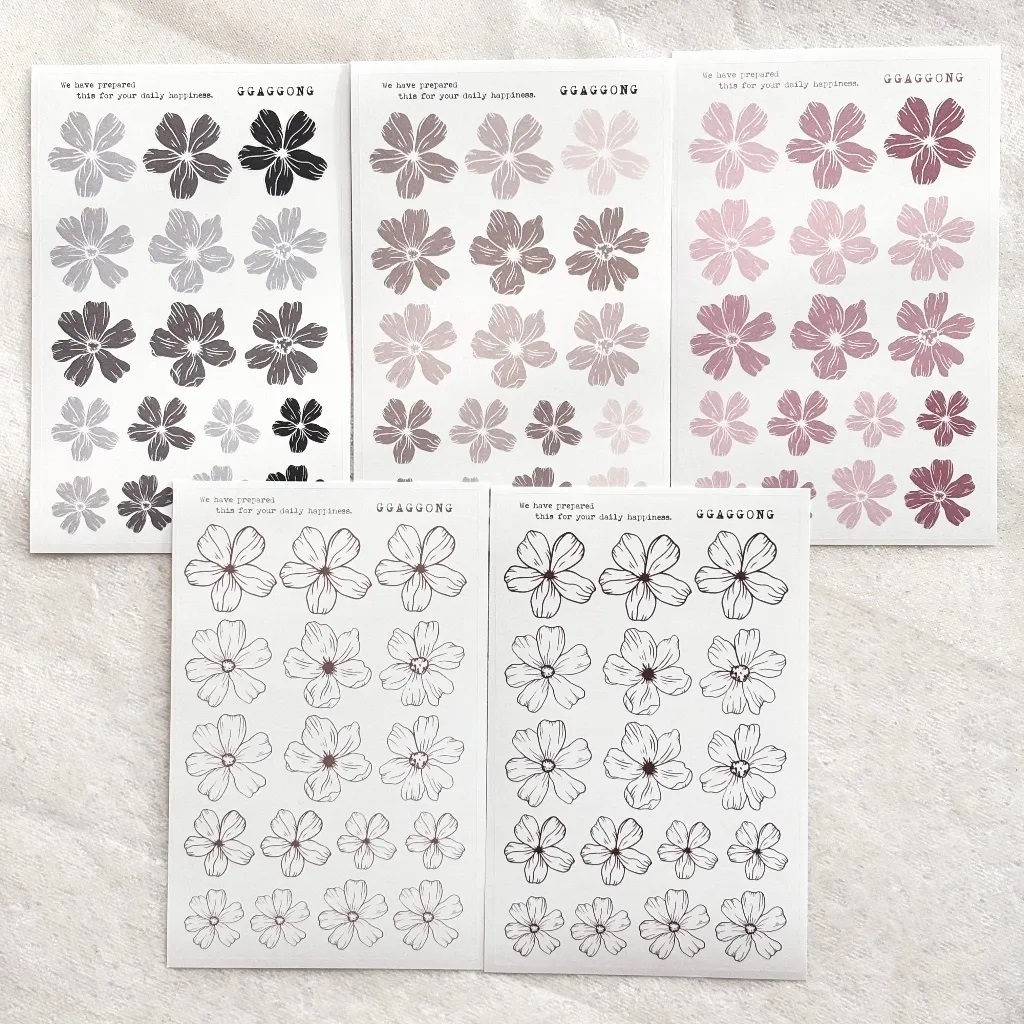 韓國 ggaggong．線花模造紙貼紙包 vol.2 共九款