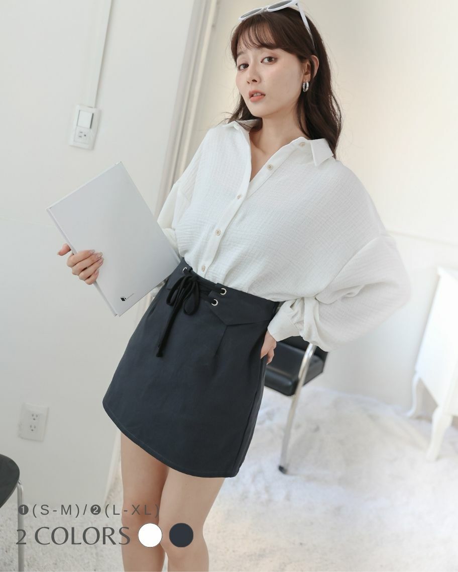 綁帶馬甲收腰短裙(S~XL)(特價品不可退換貨)