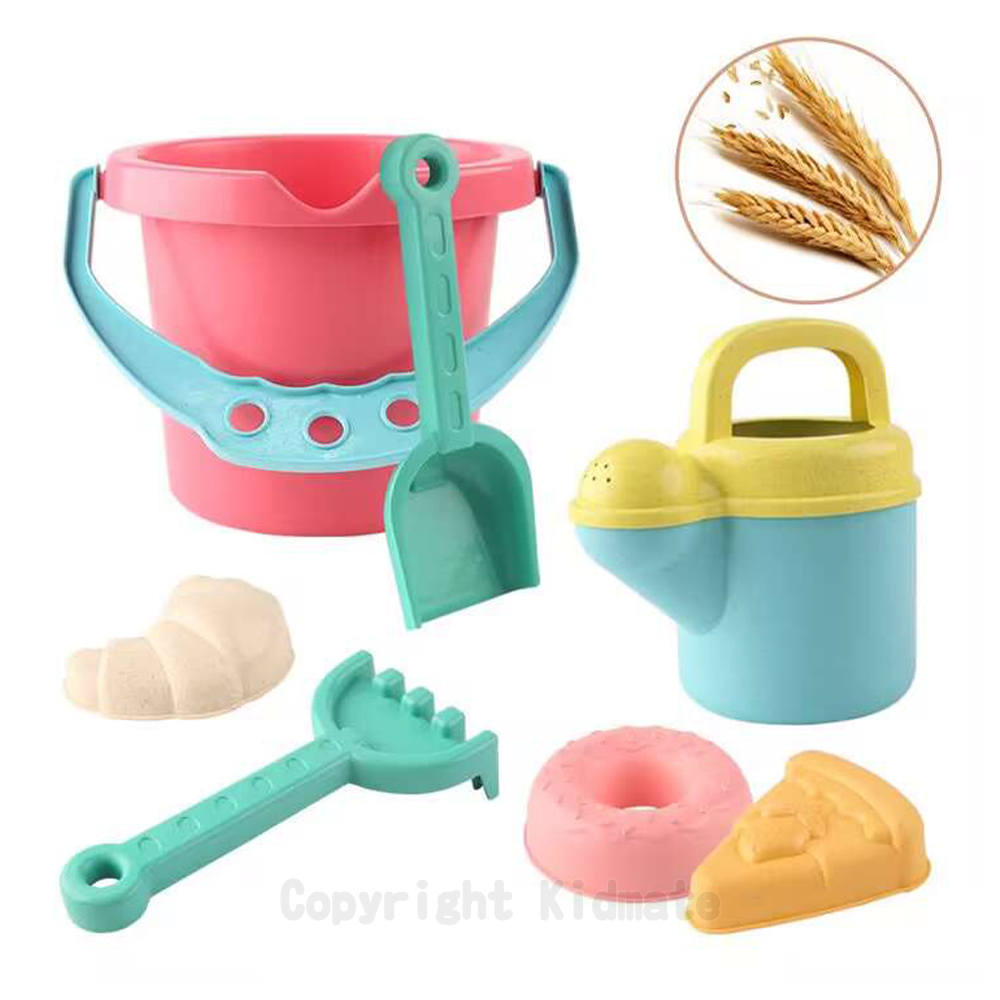 《 KIDMATE 》 環保麥稈沙灘桶(7pcs)