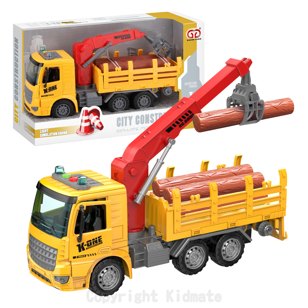 《 KIDMATE 》 1:16聲光開門載木吊車