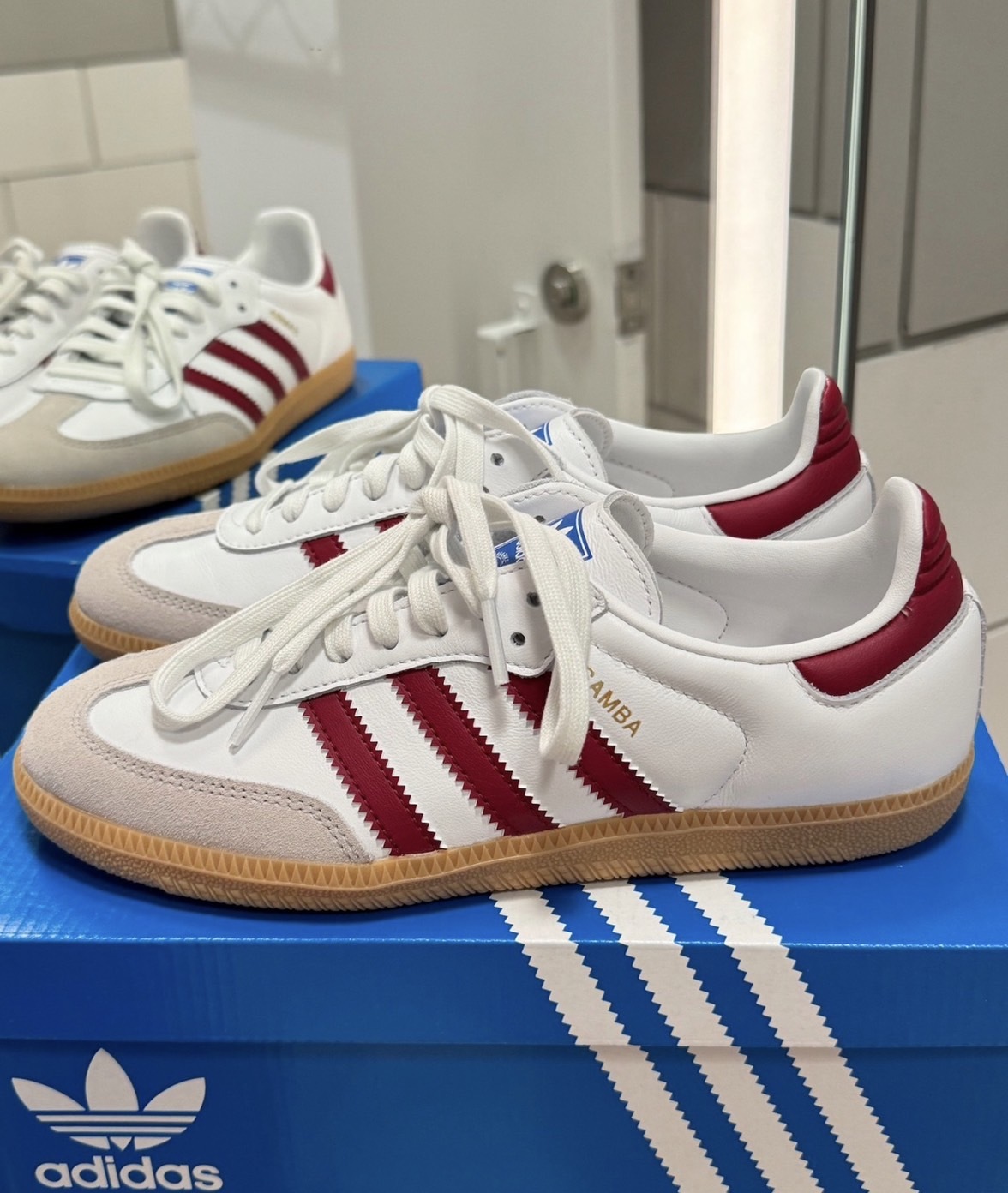 預購 adidas Samba OG White Burgundy Gum