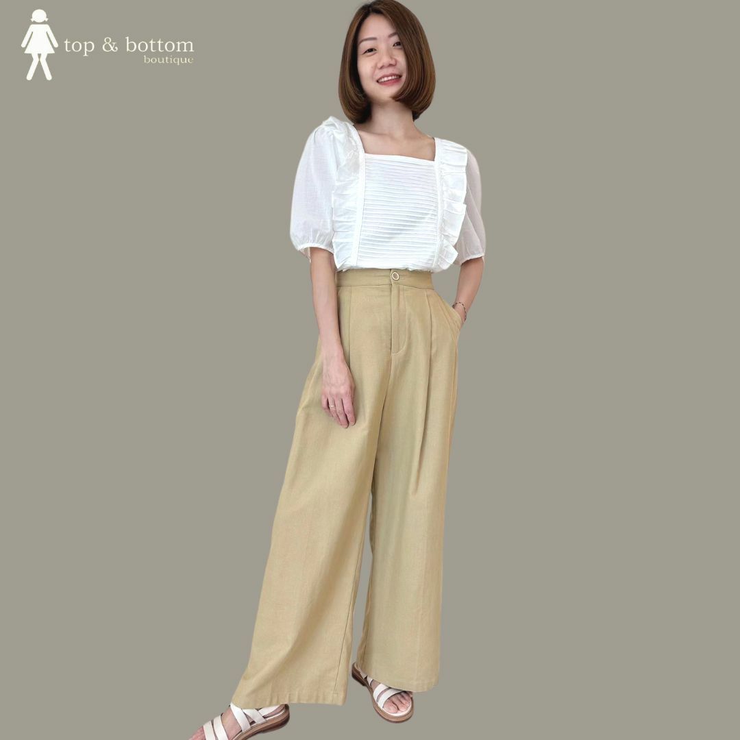 PUFF SLEEVE COTTON BLOUSE